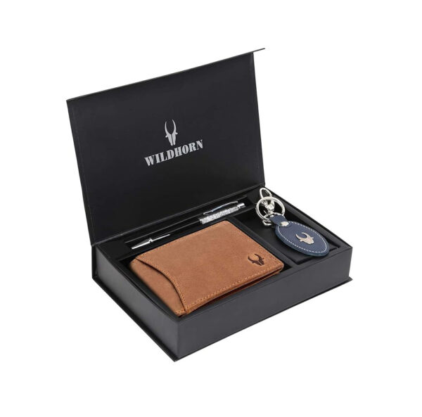 Leather Wallet, Keychain & Pen